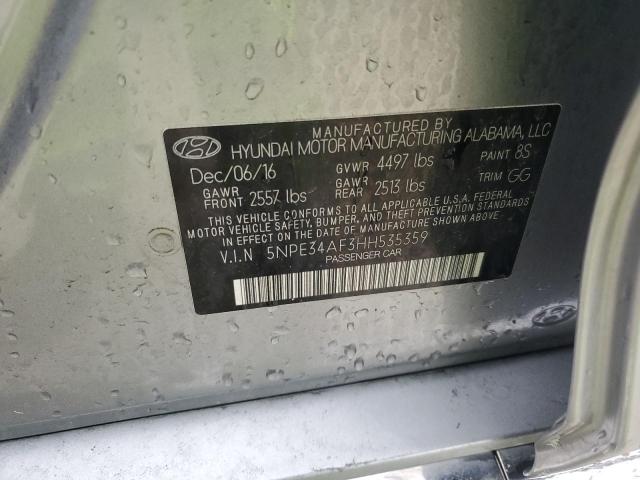 VIN 5NPE34AF3HH535359 2017 Hyundai Sonata, Sport no.13