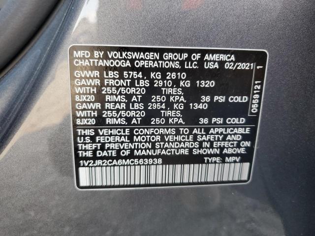 2021 VOLKSWAGEN ATLAS SE - 1V2JR2CA6MC563938