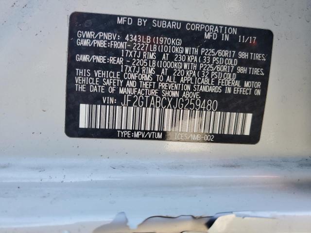 2018 SUBARU CROSSTREK - JF2GTABCXJG259480