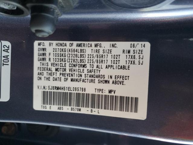 VIN 5J6RM4H51EL095798 2014 Honda CR-V, EX no.14