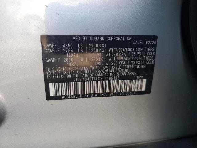 2020 SUBARU OUTBACK LI - 4S4BTALCXL3186138