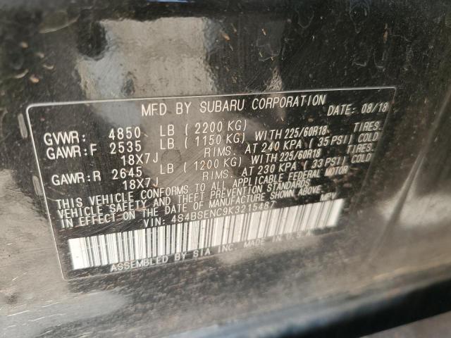 VIN 4S4BSENC9K3215487 2019 SUBARU OUTBACK no.12