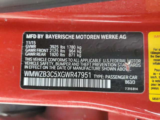 2016 MINI COUNTRYMAN WMWZB3C5XGWR47951