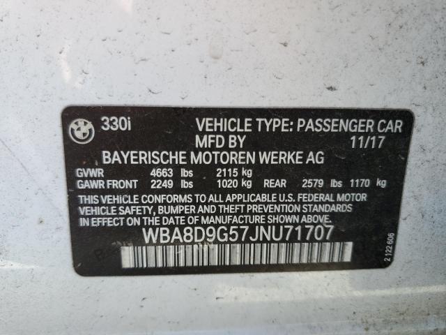 2018 BMW 330 XI - WBA8D9G57JNU71707