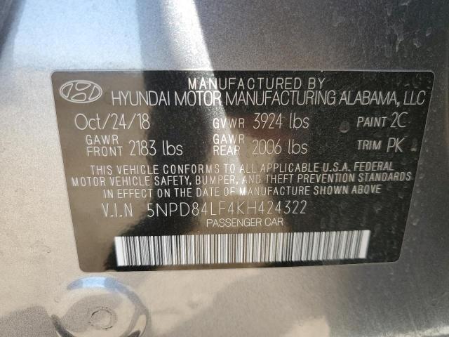 VIN 5NPD84LF4KH424322 2019 HYUNDAI ELANTRA no.13