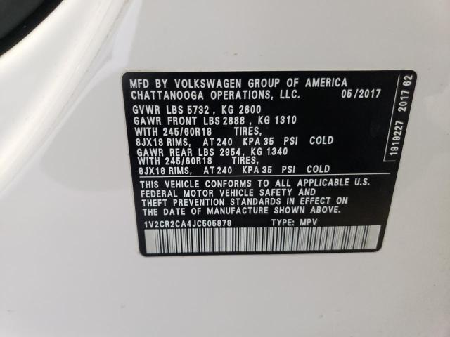 VIN 1V2CR2CA4JC505878 2018 Volkswagen Atlas, SE no.13