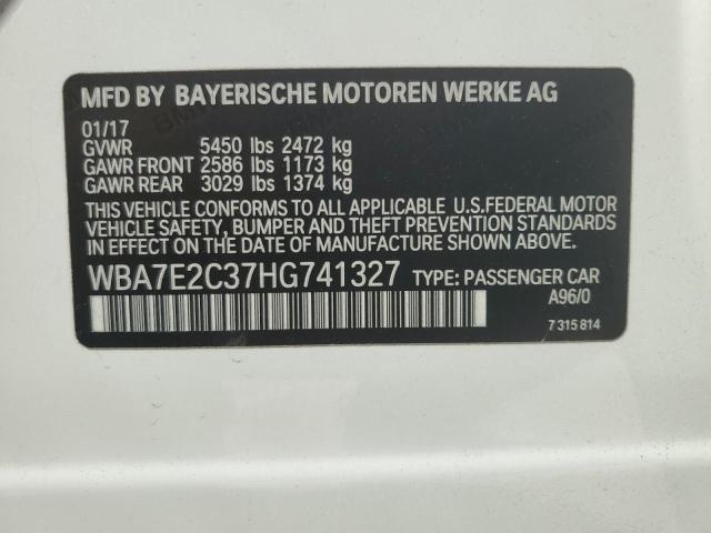 VIN WBA7E2C37HG741327 2017 BMW 7 SERIES no.13