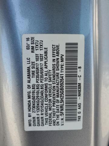 2016 HONDA ODYSSEY LX 5FNRL5H25GB092641