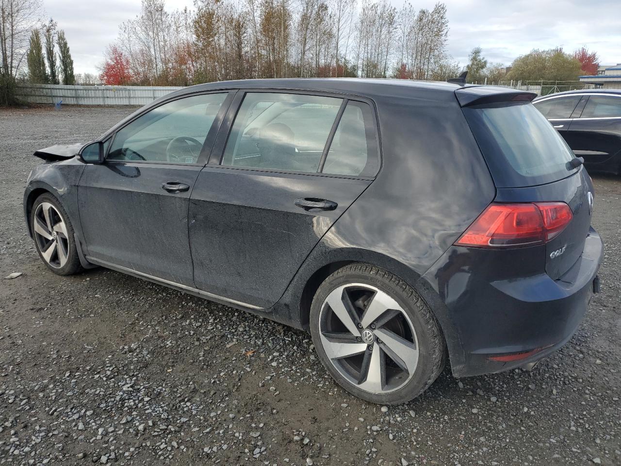 VOLKSWAGEN GOLF TDI 2015 black  diesel 3VW2A7AU2FM053012 photo #3