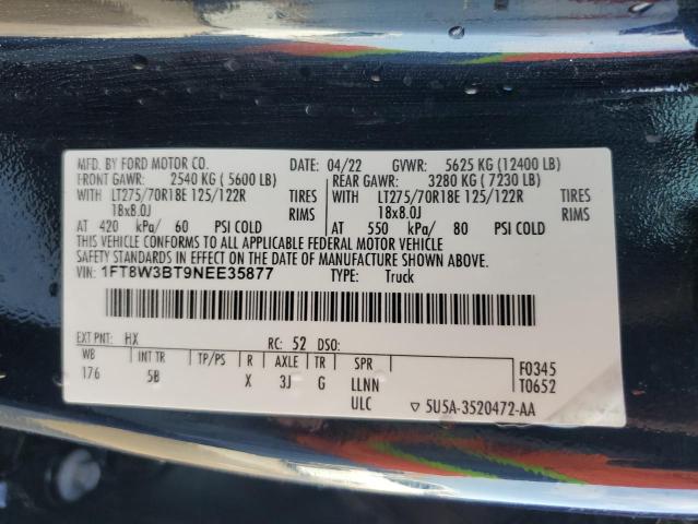2022 FORD F350 SUPER - 1FT8W3BT9NEE35877