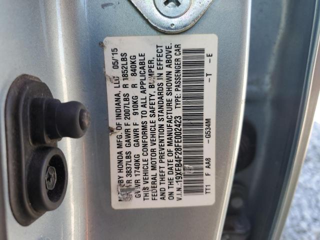 VIN 19XFB4F28FE002423 2015 Honda Civic, Hybrid no.12