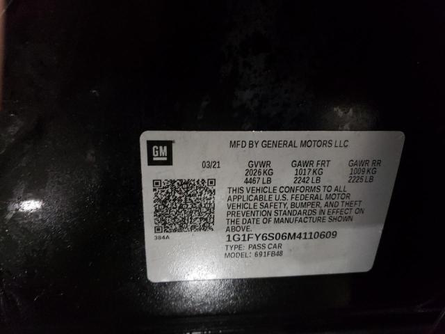 2021 CHEVROLET BOLT EV LT - 1G1FY6S06M4110609