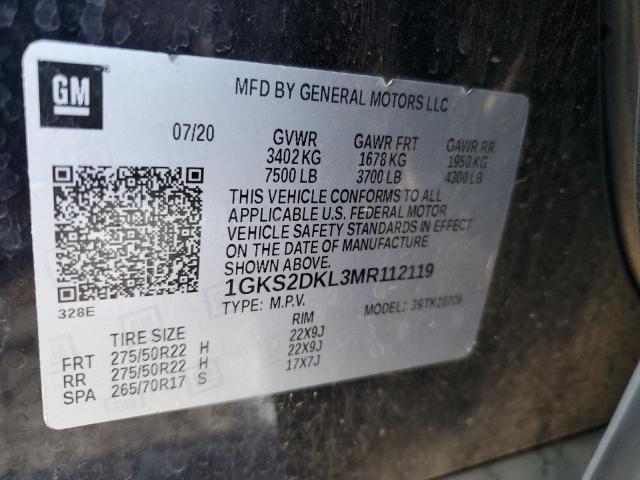 2021 GMC YUKON DENA - 1GKS2DKL3MR112119