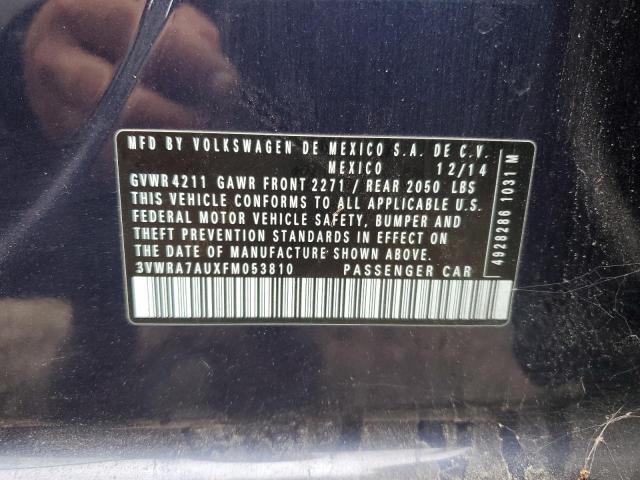 2015 VOLKSWAGEN GOLF TDI 3VWRA7AUXFM053810