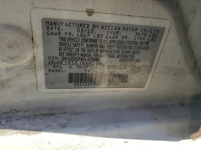 VIN 3N1CE2CP4FL423990 2015 Nissan Versa, S no.12