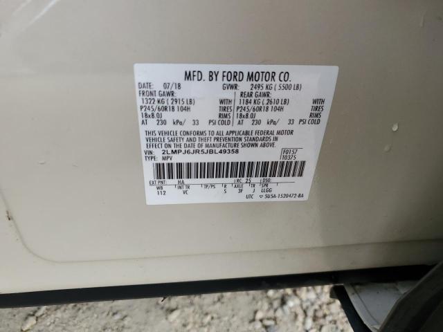 2018 LINCOLN MKX PREMIE 2LMPJ6JR5JBL49358