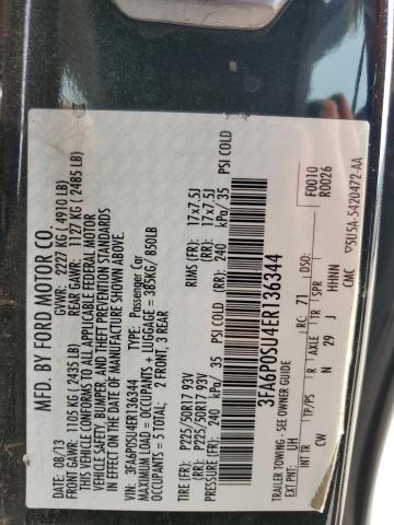 VIN 3FA6P0SU4ER136344 2014 Ford Fusion, Titanium Phev no.12