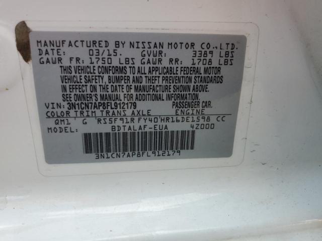 2015 NISSAN VERSA S - 3N1CN7AP8FL912179