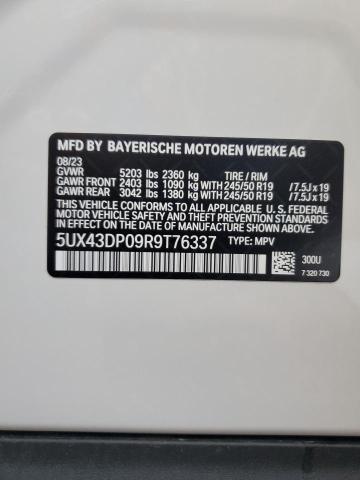 VIN 5UX43DP09R9T76337 2024 BMW X3 no.14