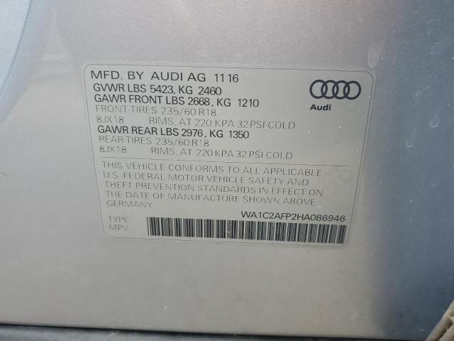 VIN WA1C2AFP2HA086946 2017 Audi Q5, Premium no.13