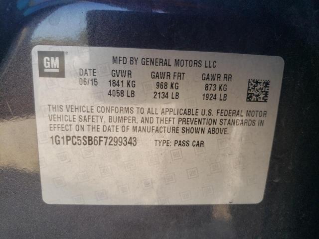 2015 CHEVROLET CRUZE LT - 1G1PC5SB6F7299343