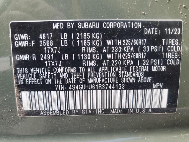 2024 SUBARU CROSSTREK - 4S4GUHU61R3744133