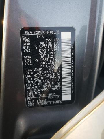 2016 NISSAN JUKE S - JN8AF5MR5GT606951