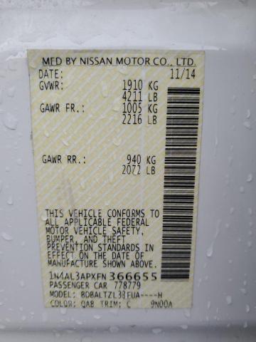 2015 NISSAN ALTIMA 2.5 - 1N4AL3APXFN366655