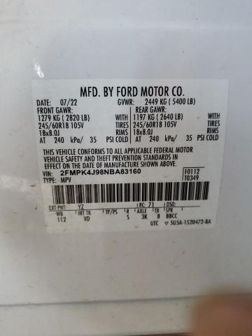 2022 FORD EDGE SEL - 2FMPK4J98NBA83160
