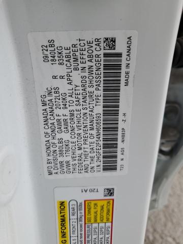 2022 HONDA CIVIC SPOR - 2HGFE2F54NH606593