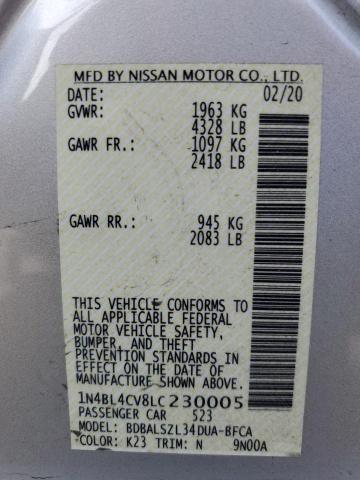 2020 NISSAN ALTIMA SR - 1N4BL4CV8LC230005