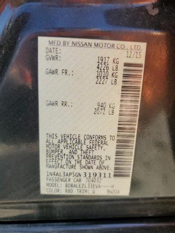 2016 NISSAN ALTIMA 2.5 - 1N4AL3AP5GN319311