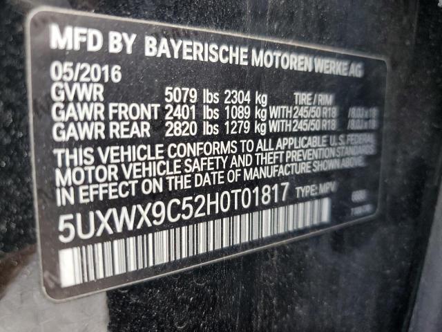 VIN 5UXWX9C52H0T01817 2017 BMW X3 no.13