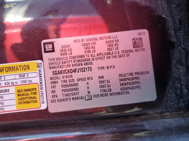 2015 BUICK ENCLAVE - 5GAKVCKD4FJ152170