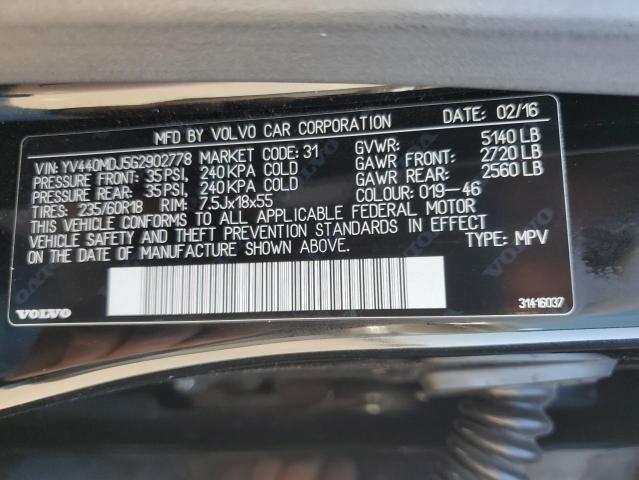 2016 VOLVO XC60 T5 - YV440MDJ5G2902778