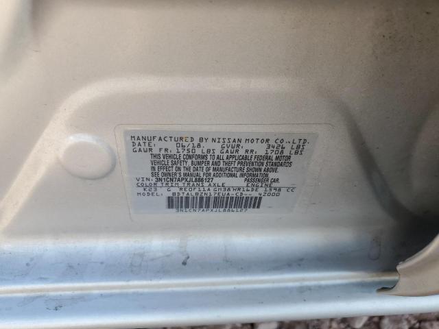 VIN 3N1CN7APXJL886127 2018 Nissan Versa, S no.12