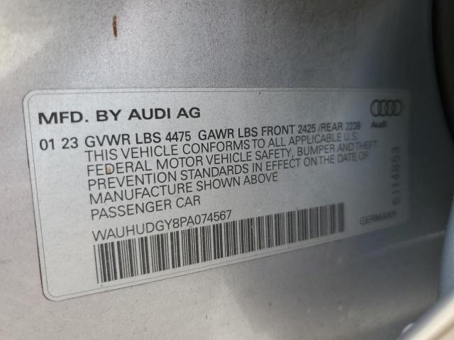 VIN WAUHUDGY8PA074567 2023 Audi A3, Premium Plus no.13