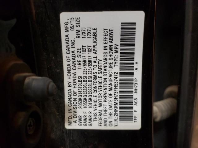 2015 HONDA CRV 2HKRM3H73FH537472