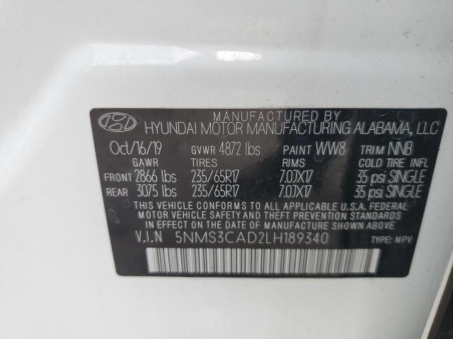 2020 HYUNDAI SANTA FE S - 5NMS3CAD2LH189340