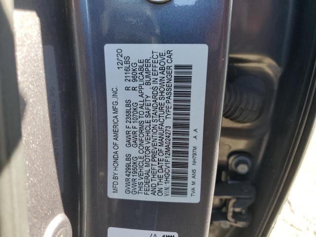 2021 HONDA ACCORD LX - 1HGCV1F12MA024273