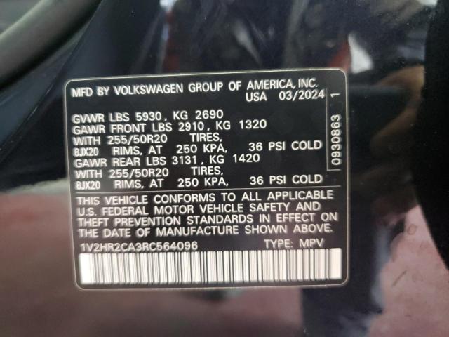 VIN 1V2HR2CA3RC564096 2024 Volkswagen Atlas, SE no.13