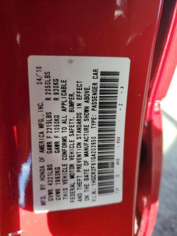 2016 HONDA ACCORD - 1HGCR2F61GA203950