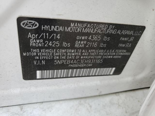 VIN 5NPEB4AC3EH931165 2014 HYUNDAI SONATA no.13