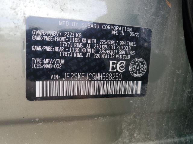 2021 SUBARU FORESTER T - JF2SKEJC9MH568250