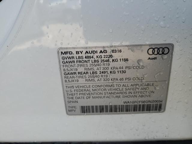 2016 AUDI Q3 PRESTIG - WA1GFCFS6GR020034
