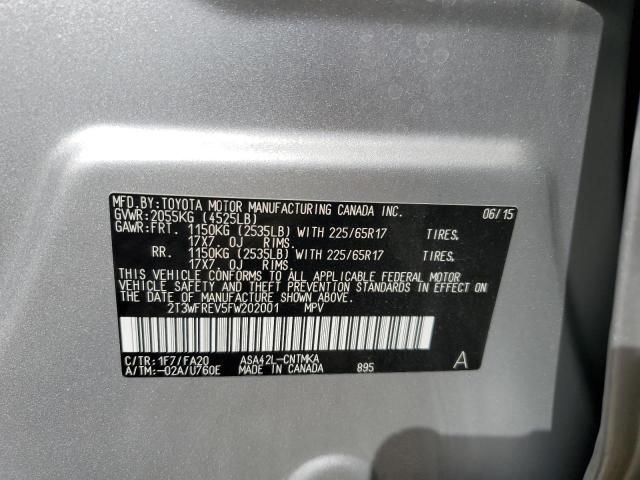 2015 TOYOTA RAV4 XLE - 2T3WFREV5FW202001