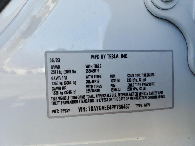 VIN 7SAYGAEE4PF786487 2023 TESLA MODEL Y no.14