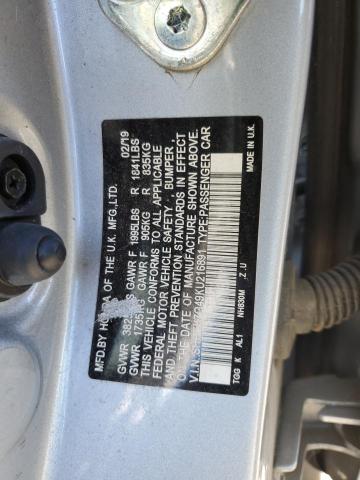 2019 HONDA CIVIC SPOR - SHHFK7G49KU216891