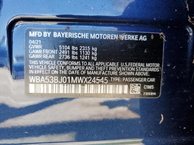 2021 BMW 540 I - WBA53BJ01MWX24545