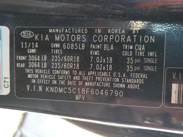 2015 KIA SEDONA EX - KNDMC5C18F6046790